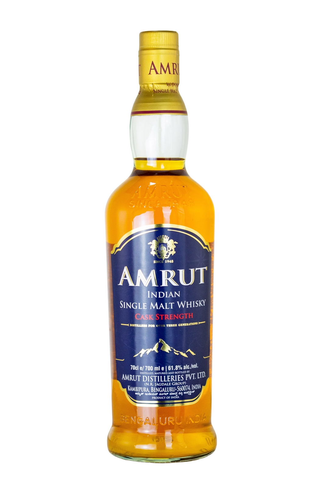 Amrut Cask Strength Indian Single Malt Whisky - 0,7L 61,8% vol Amrut Cask Strength Indian Single Malt Whisky - 0,7L 61,8% vol