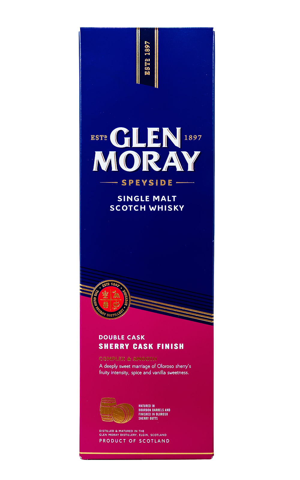 Glen Moray Sherry Cask Finish Single Malt Scotch Whisky - 0,7L 40% vol