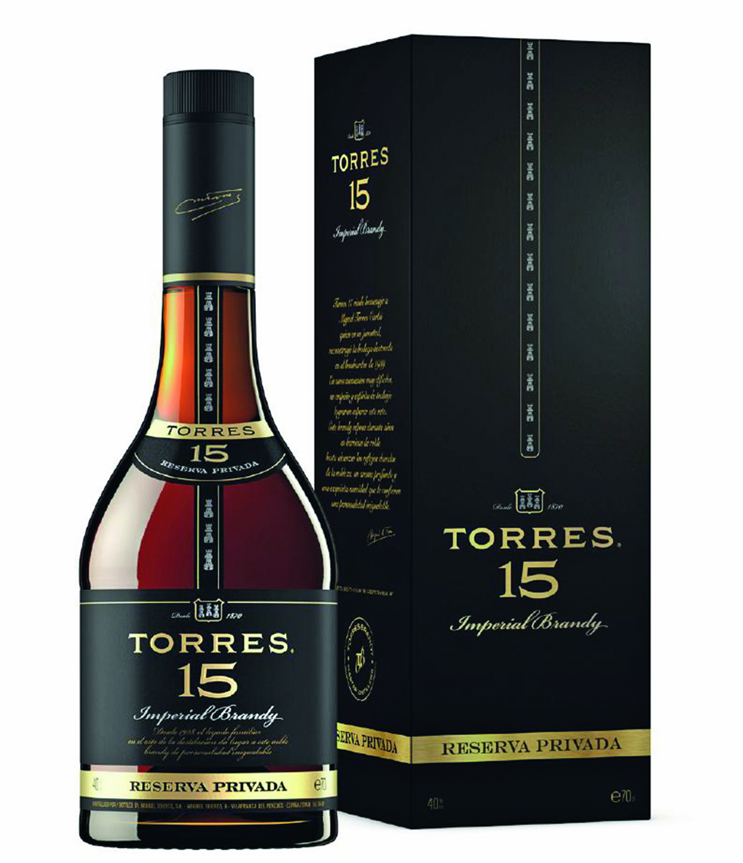 Torres 15 Jahre Reserva Privada Brandy - 0,7L 40% vol Torres 15 Jahre Reserva Privada Brandy - 0,7L 40% vol