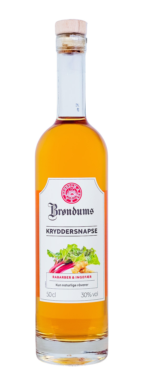 Brondums Kryddersnaps Rhabarber & Ingwer - 0,5L 30% vol Brondums Kryddersnaps Rhabarber & Ingwer - 0,5L 30% vol