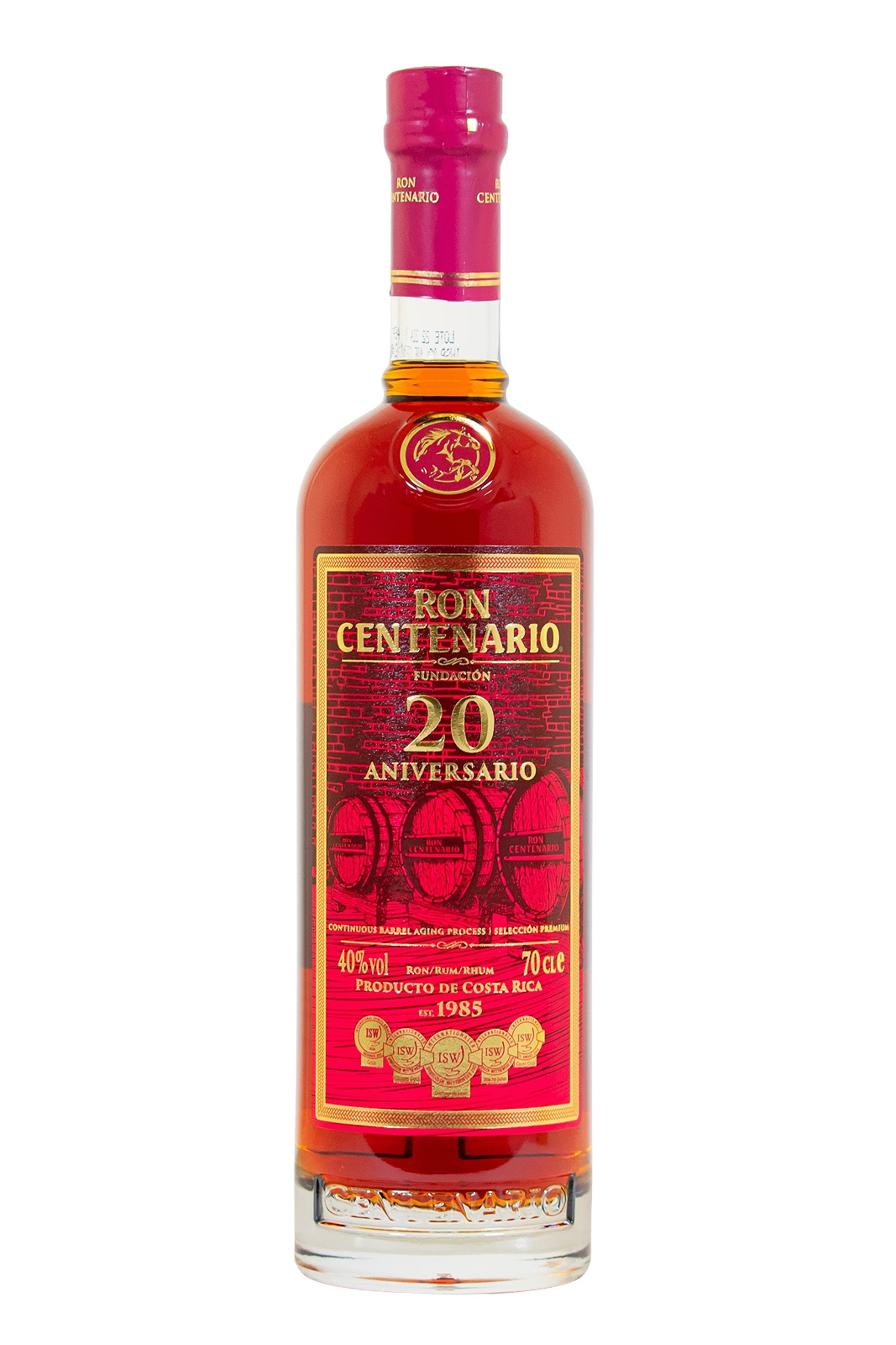 Ron Centenario 20 Jahre Sistema Solera Rum - 0,7L 40% vol