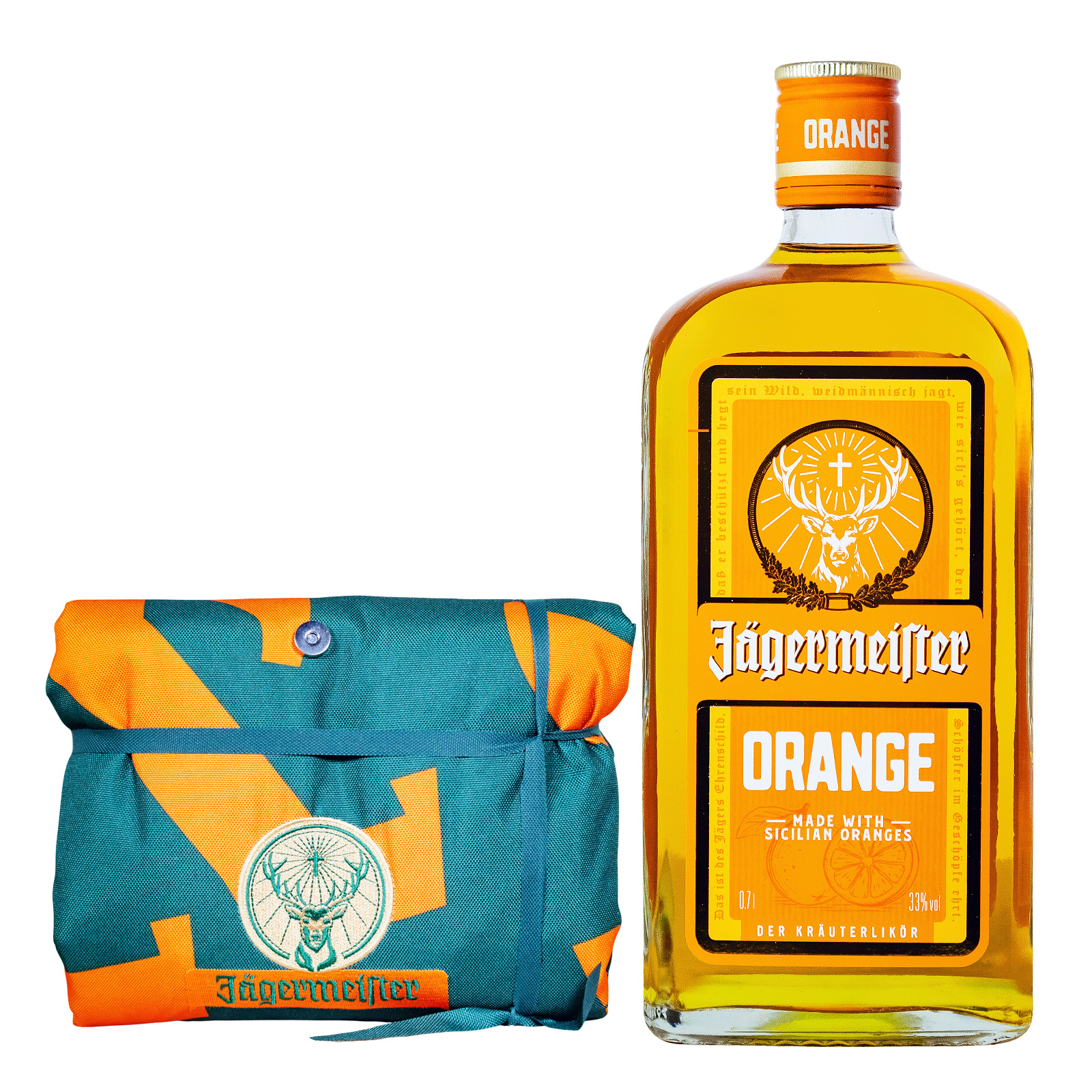 Jägermeister Orange mit Jägermeister Cool Bag Rucksack - 0,7L 33% vol