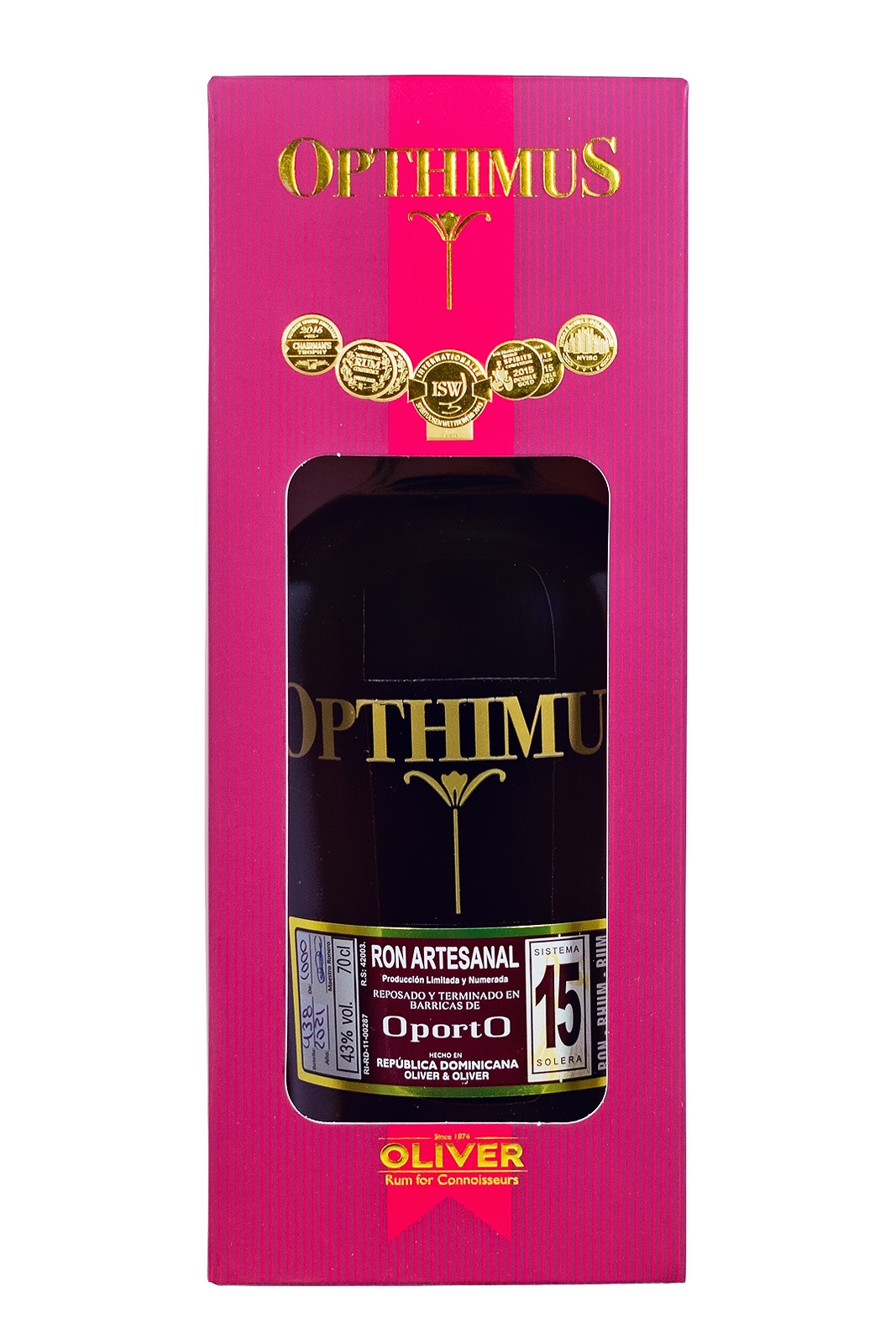 Opthimus 15 Jahre Oporto Premium Rum - 0,7L 43% vol