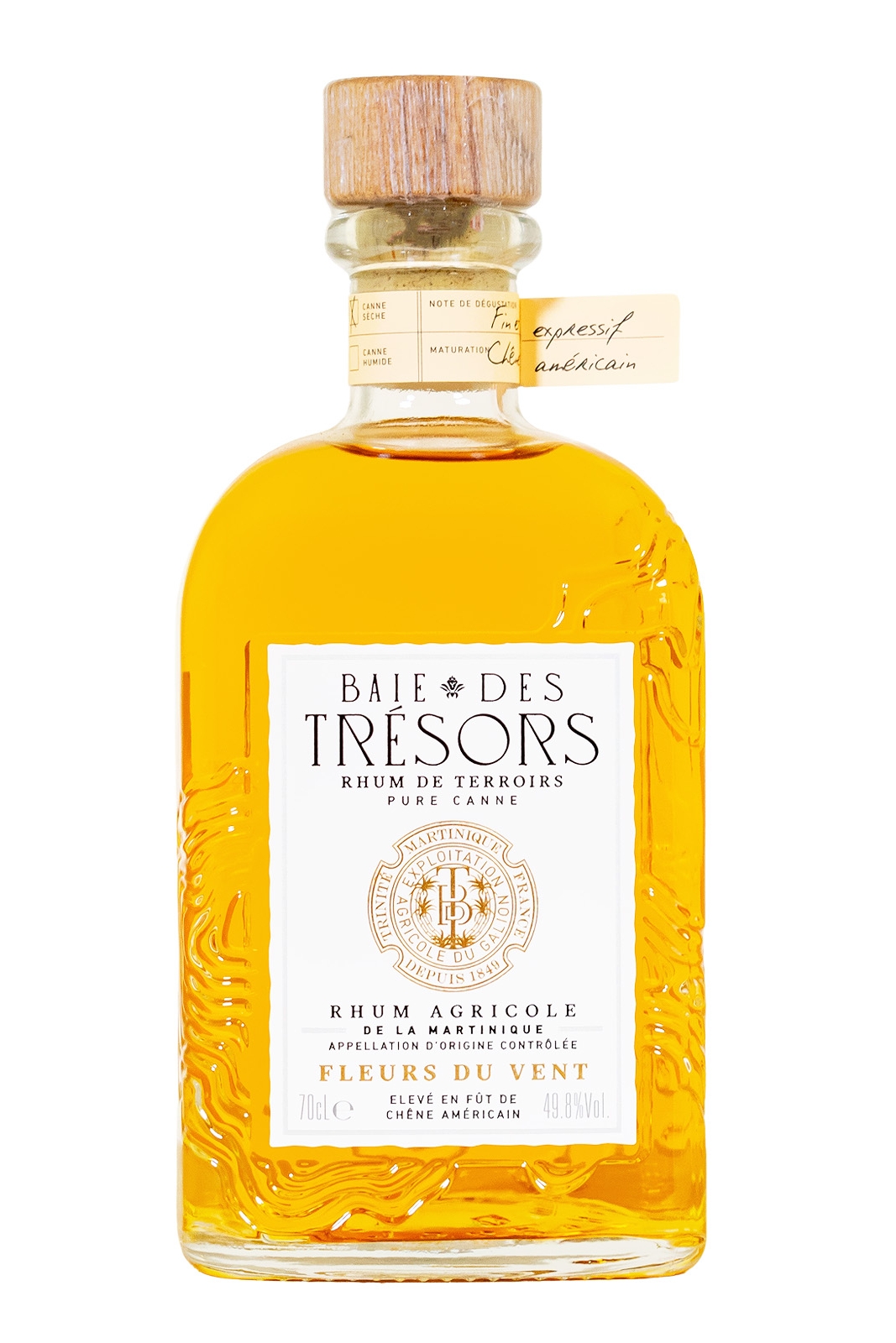 Baie des Trésors Fleurs du Vent Rhum Agricole - 0,7L 49,8% vol