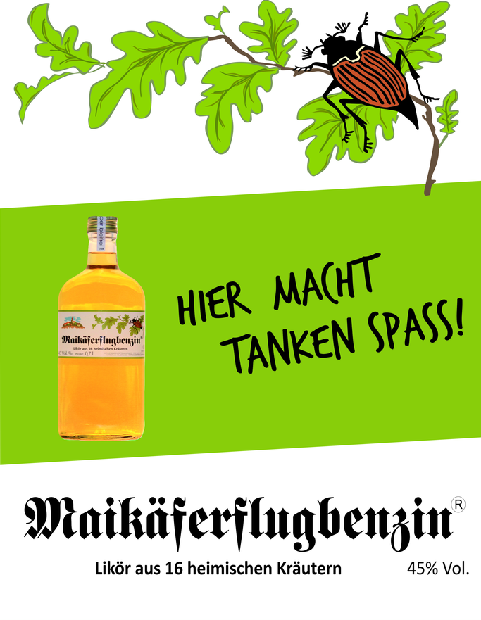 Maikäferflugbenzin Kräuterlikör - 0,7L 45% vol