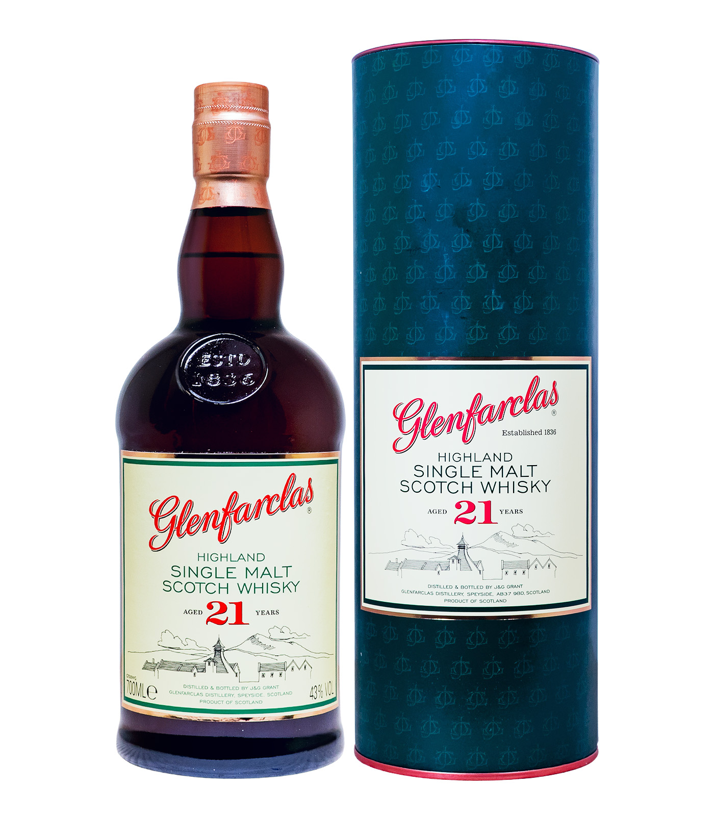 Glenfarclas 21 Jahre Single Malt Scotch Whisky - 0,7L 43% vol