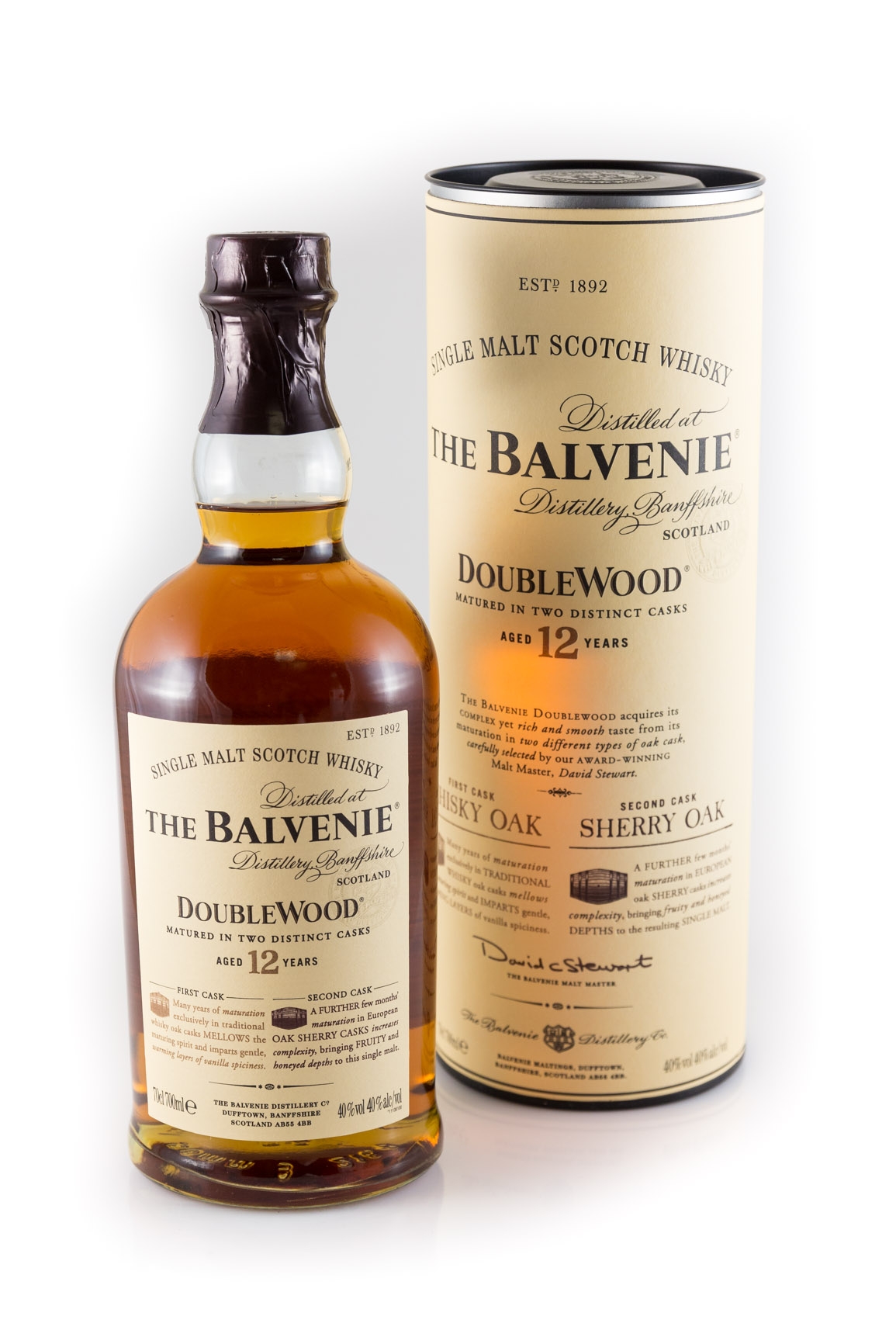 Balvenie Whisky Doublewood 12 Jahre Single Malt Scotch - 0,7L 40% vol Balvenie Whisky Doublewood 12 Jahre Single Malt Scotch - 0,7L 40% vol