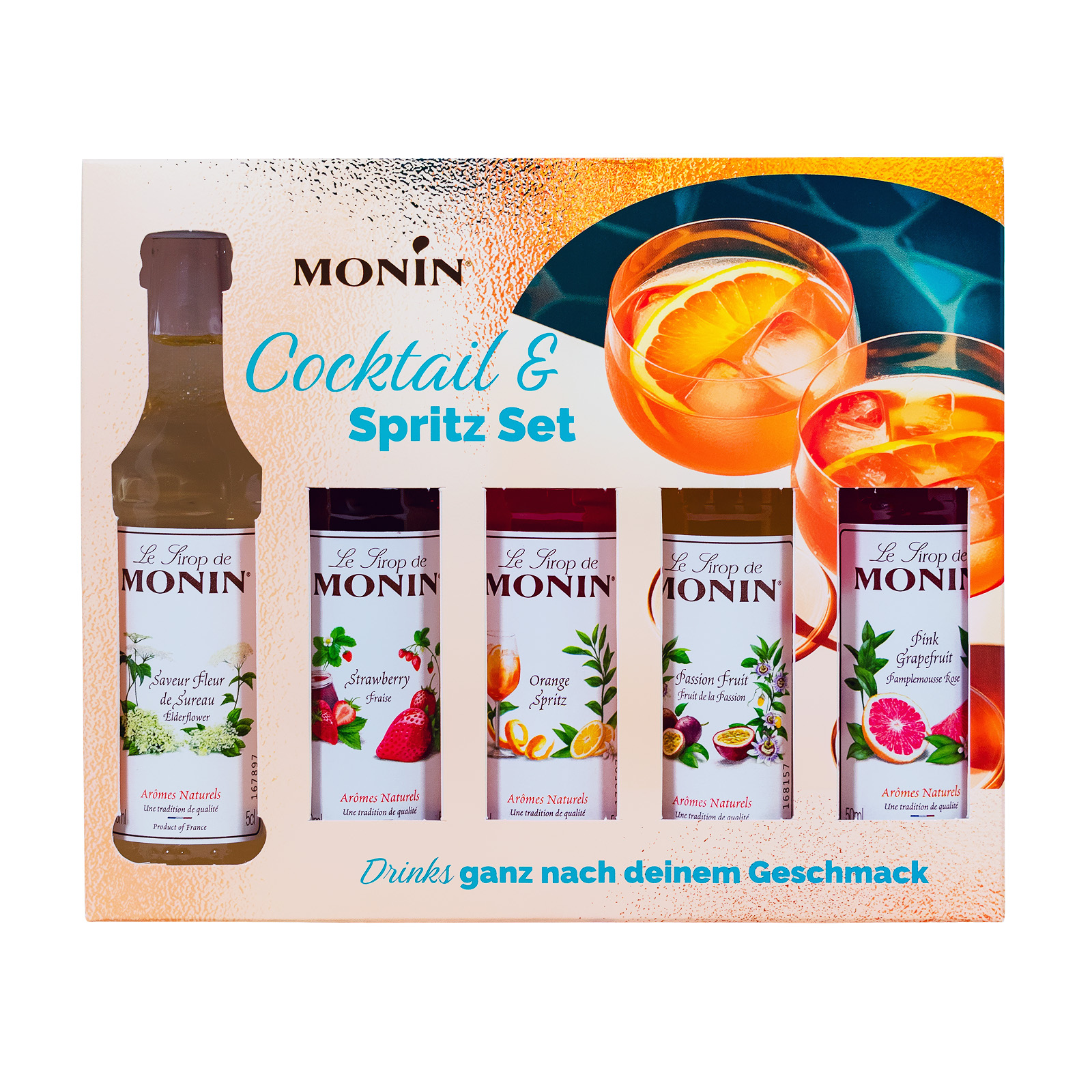 Paket [5 x 0,05L] Monin Spritzer & Apéritif Set - 0,25L