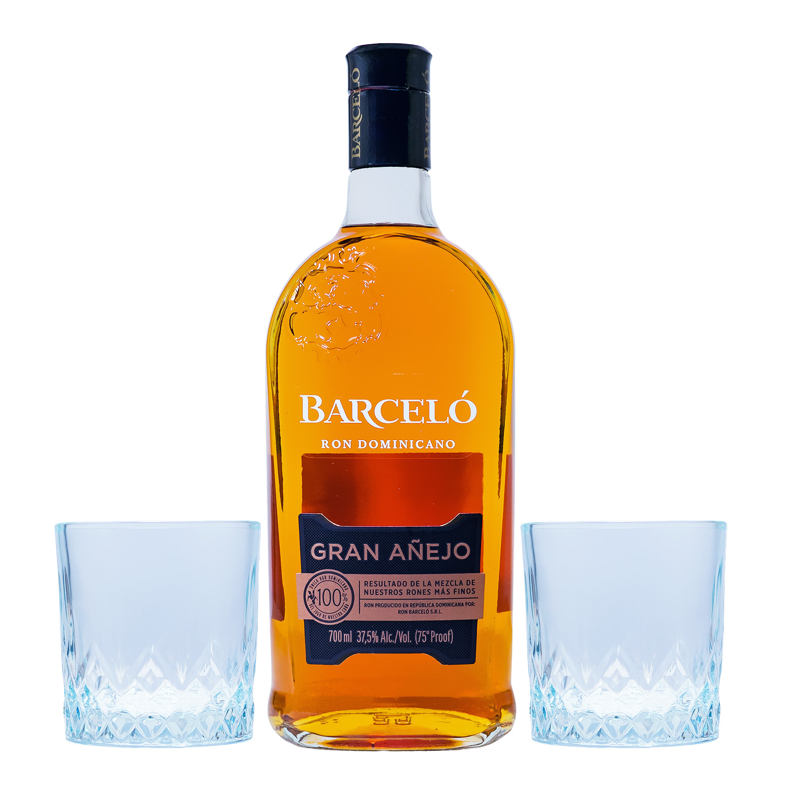 Ron Barcelo Gran Anejo GEPA mit Glas - 0,7L 38% vol