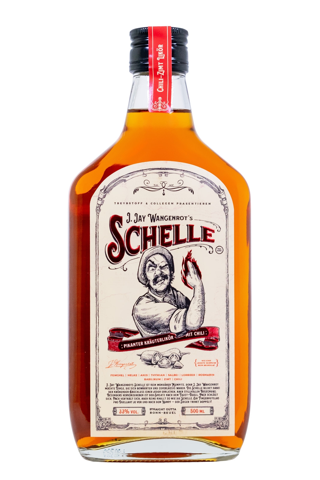Die Schelle - Pikanter Kräuterlikör mit Chili - 0,5L 33% vol
