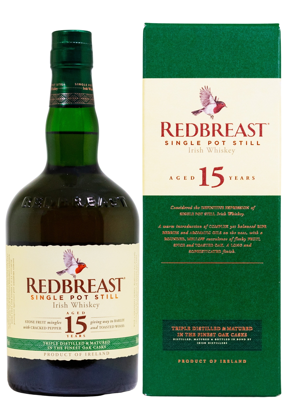 Redbreast 15 Jahre Single Pot Still Irish Whiskey - 0,7L 46% vol