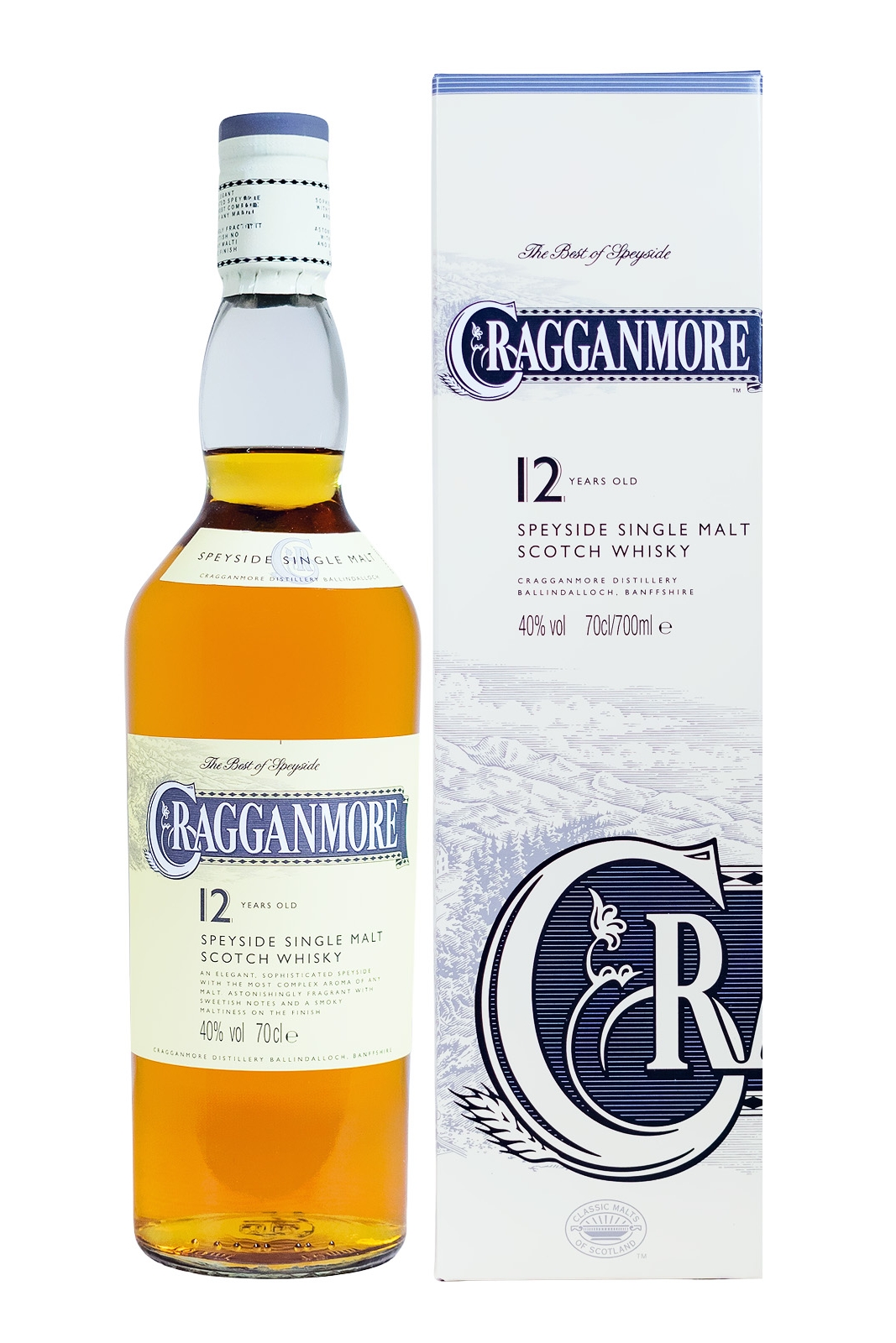 Cragganmore 12 Jahre Speyside Single Malt Scotch Whisky - 0,7L 40% vol