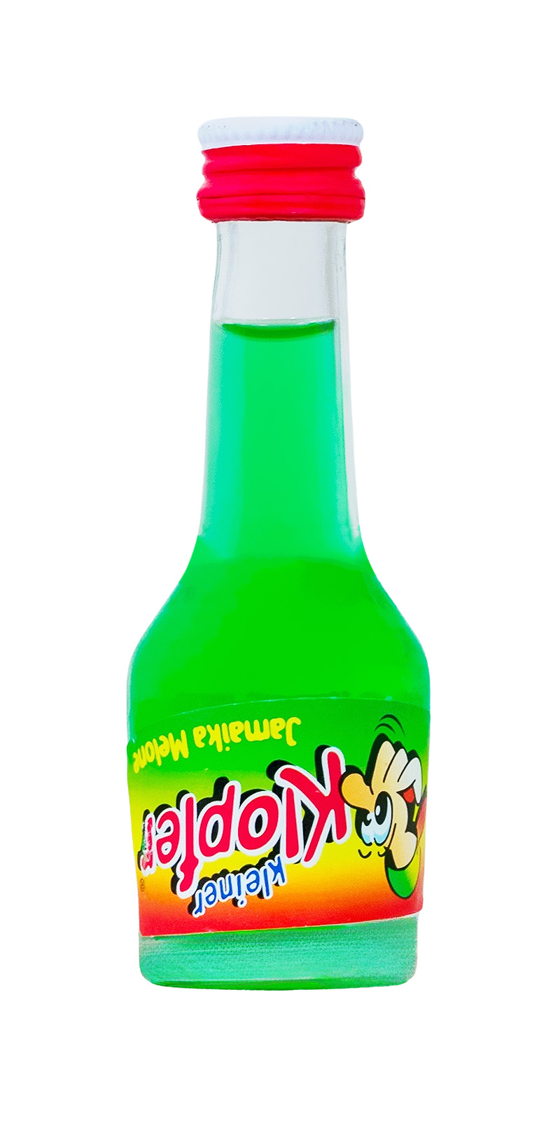 Kleiner Klopfer Jamaika Melone Glas-Flasche Kurzer Shot - 0,02L 16% vol