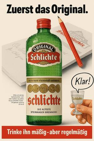 Steinhaeger Schlichte Werbung von 1973