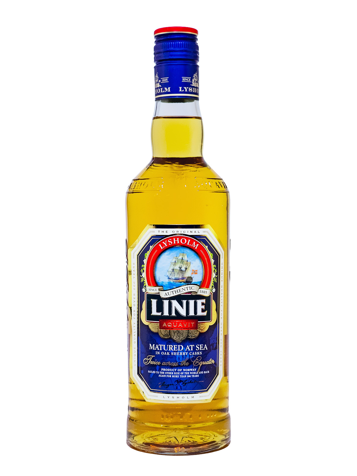 Linie Aquavit mit Linie Kelchglas in Geschenkverpackung - 0,7L 41,5% vol