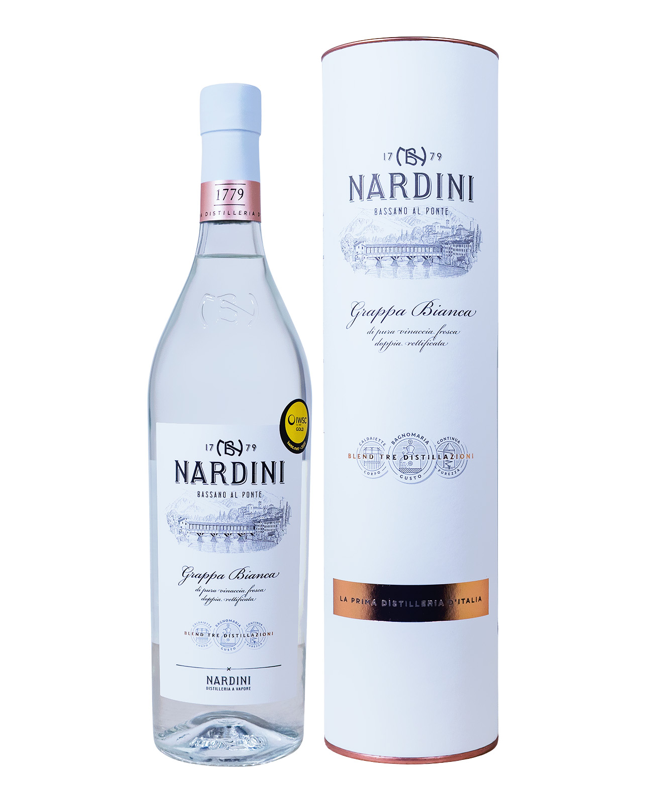 Nardini Grappa Bianca in Geschenktube - 0,7L 50% vol