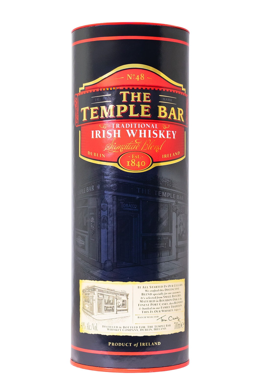 The Temple Bar Traditional Blended Irish Whiskey - 0,7L 40% vol