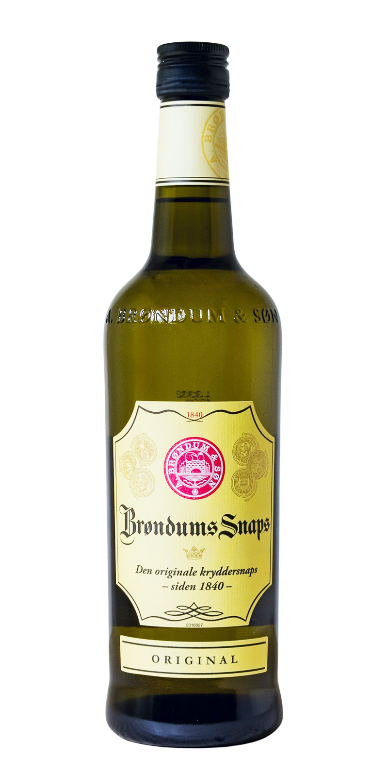 Brondums Snaps Original Yellow Label - 0,7L 40% vol Brondums Snaps Original Yellow Label - 0,7L 40% vol