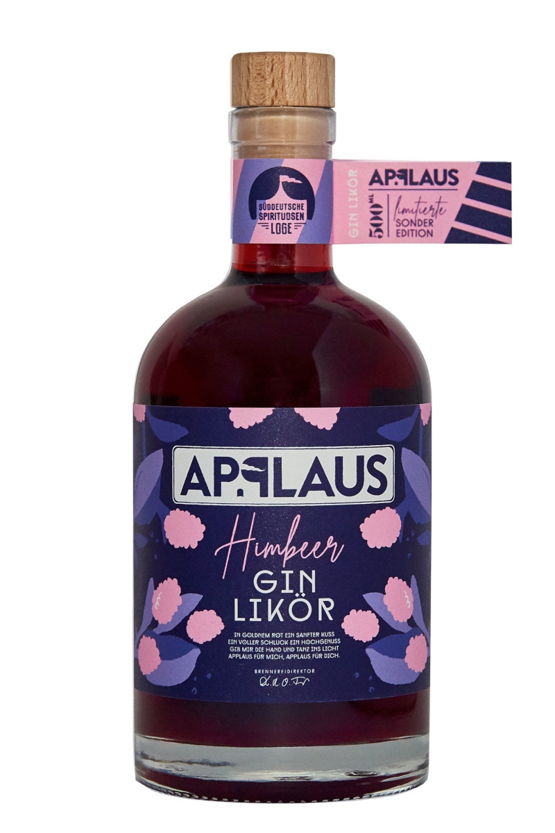 Applaus Himbeer Gin Likör - 0,5L 20,5% vol Applaus Himbeer Gin Likör - 0,5L 20,5% vol