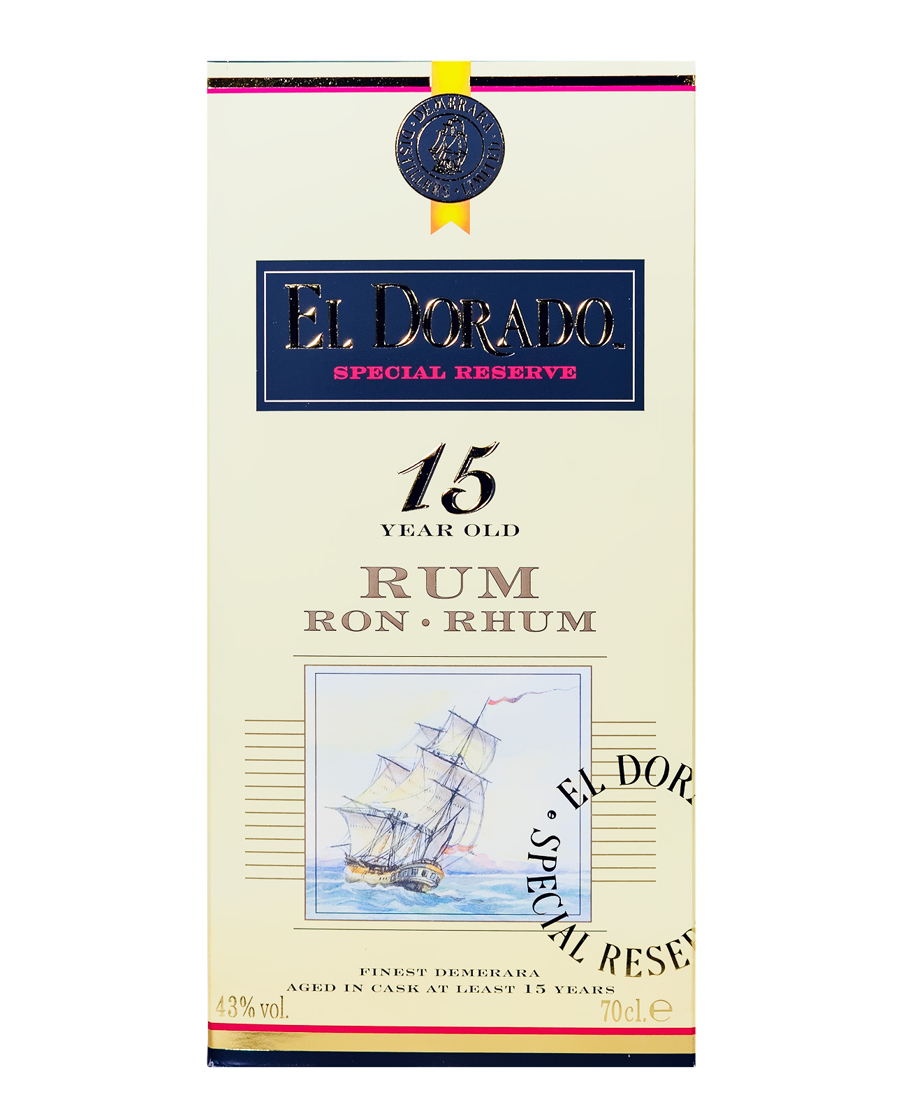 El Dorado 15 Jahre Finest Demerara Rum - 0,7L 43% vol