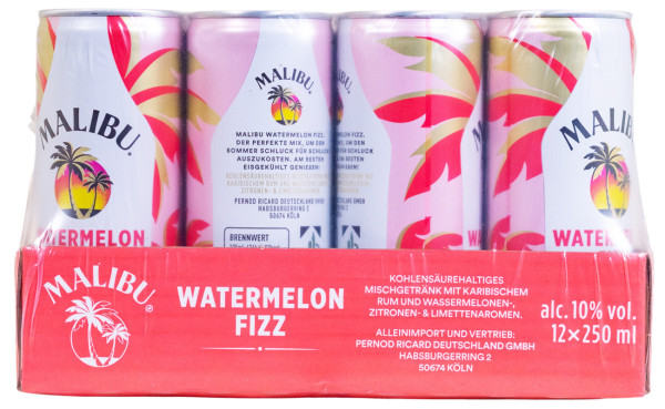 Paket [12 x 0,25L] Malibu Watermelon Dose - 3L 10% vol