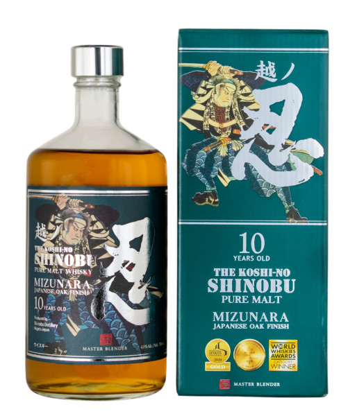 Shinobu Pure Malt Japanese Whisky 10 Jahre Mizunara Oak Finish - 0,7L 43% vol