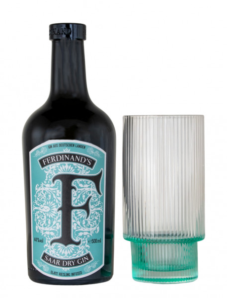 Ferdinands Saar Dry Gin + 1 Highball Glas - 0,5L 44% vol