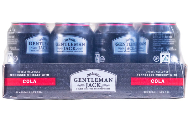 Paket [12 x 0,33L] Jack Daniels Gentleman Jack & Cola Dose - 3,96L 10% vol