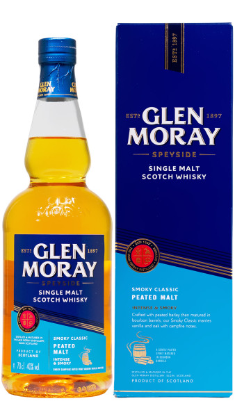 Glen Moray Peated Single Malt Scotch Whisky - 0,7L 40% vol