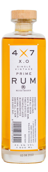 4X7 X.O. Single Vintage Prime Rum - 0,5L 40,5% vol