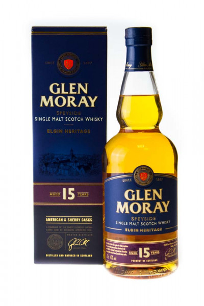 Glen Moray 15 Jahre Single Malt Scotch Whisky - 0,7L 40% vol