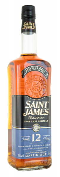 Saint James 12 Jahre Rum in Holz-Geschenkverpackung - 0,7L 43% vol