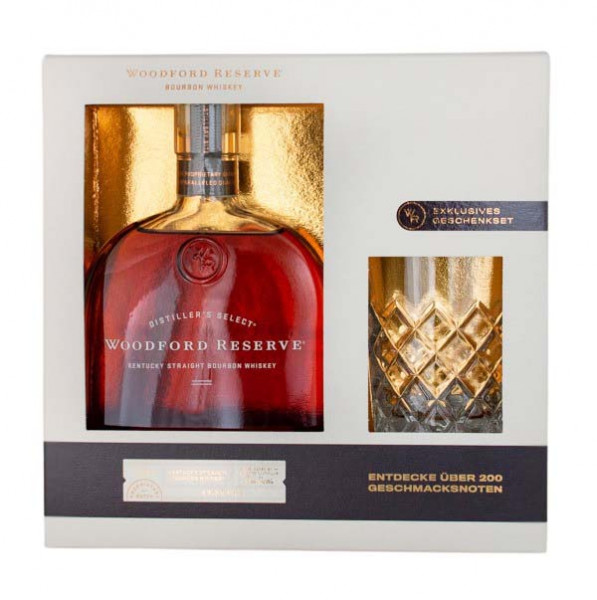 GEPA: 1 x Woodford Reserve Distillers Select 0,7L + Whiskey Glas - 0,7L 43,2% vol