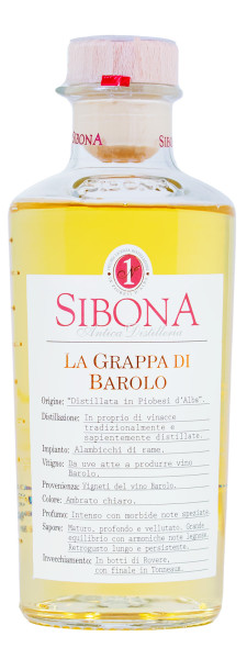 Sibona Grappa di Barolo - 0,5L 40% vol