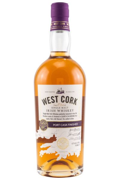 West Cork Port Cask Finish Single Malt Irish Whiskey - 0,7L 43% vol
