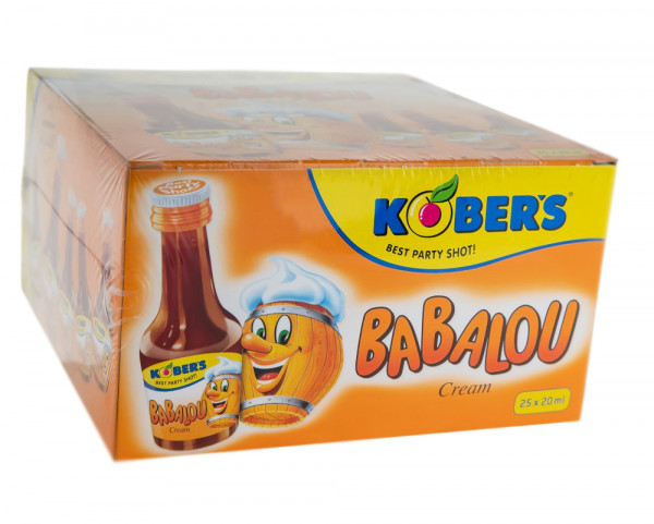 Paket [25 x 0,02L] Kobers Babalou Sahne-Likör - 0,5L 17% vol