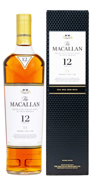 Macallan 12 Jahre Sherry Oak Single Malt Scotch Whisky - 0,7L 40% vol