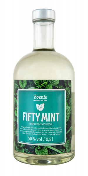 Boentes Fifty Mint Pfefferminzlikör - 0,5L 50% vol