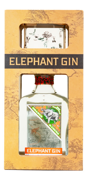 Elephant Orange Cocoa Gin mit Glas - 0,5L 40% vol