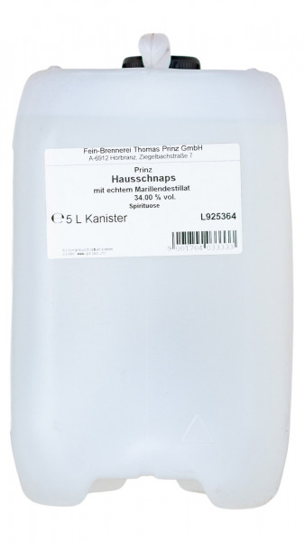 Prinz Hausschnaps Marille 5 Liter Kanister - 5L 34% vol