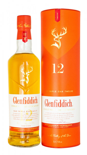 Glenfiddich 12 Jahre Triple Oak Single Malt Scotch Whisky - 0,7L 40% vol