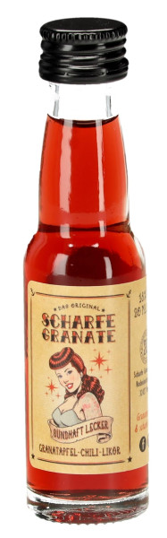 Scharfe Granate Granatapfel Chili Likör - 0,02L 18% vol
