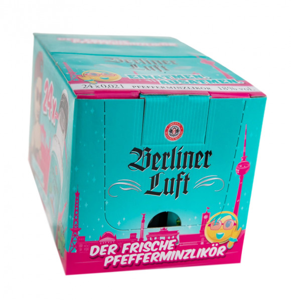Paket [24 x 0,02L] Berliner Luft Pfefferminzlikör 18 - 0,48L 18% vol