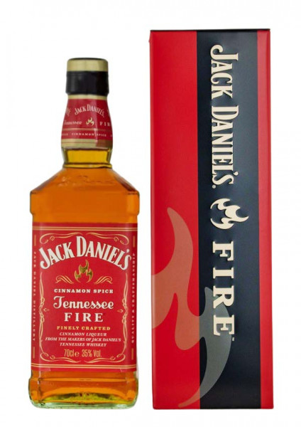Jack Daniels Fire Zimtlikör in Metal Tin - 0,7L 35% vol