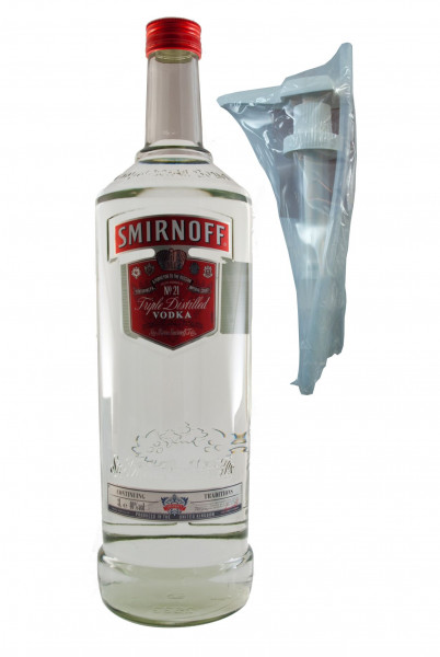 Smirnoff 3 Liter Flasche mit Pumpe Vodka - 40% vol - (3L)