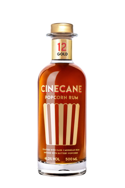 Cinecane Popcorn Rum-Spirituose Gold - 0,5L 41,2% vol