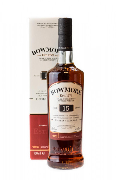 Bowmore 15 Jahre Islay Single Malt Scotch Whisky - 0,7L 43% vol