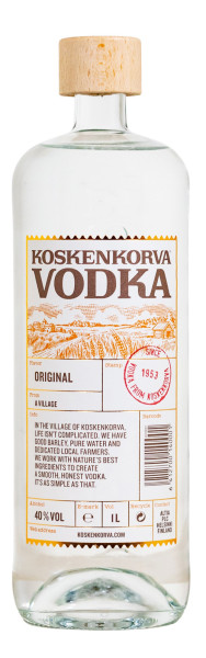 Koskenkorva Finnish Barley Vodka - 1 Liter 40% vol