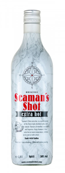Seamans Shot Extra Hot Likör - 1 Liter 30% vol