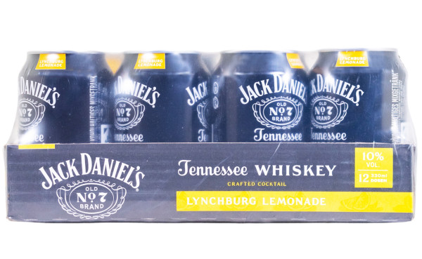 Paket [12 x 0,33L] Jack Daniels & Lynchburg Lemonade Dose - 3,96L 10% vol